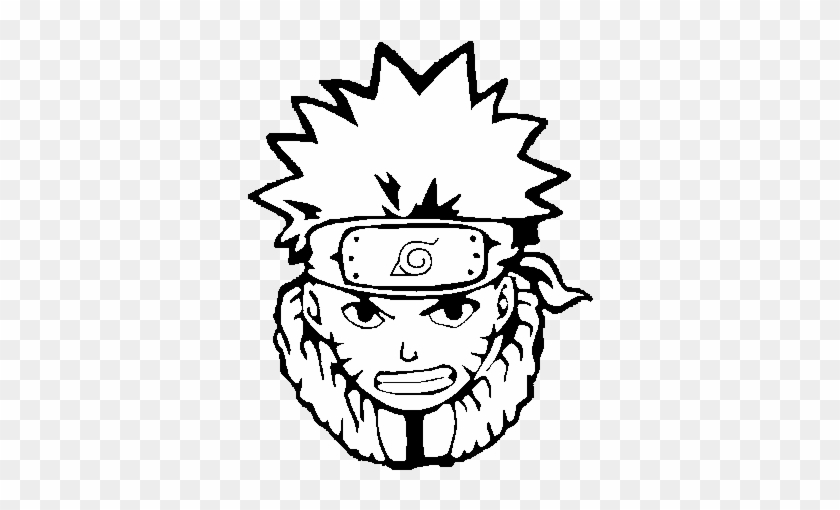 Linha artística Desenho em preto e branco Naruto, naruto, branco, cara,  fotografia png