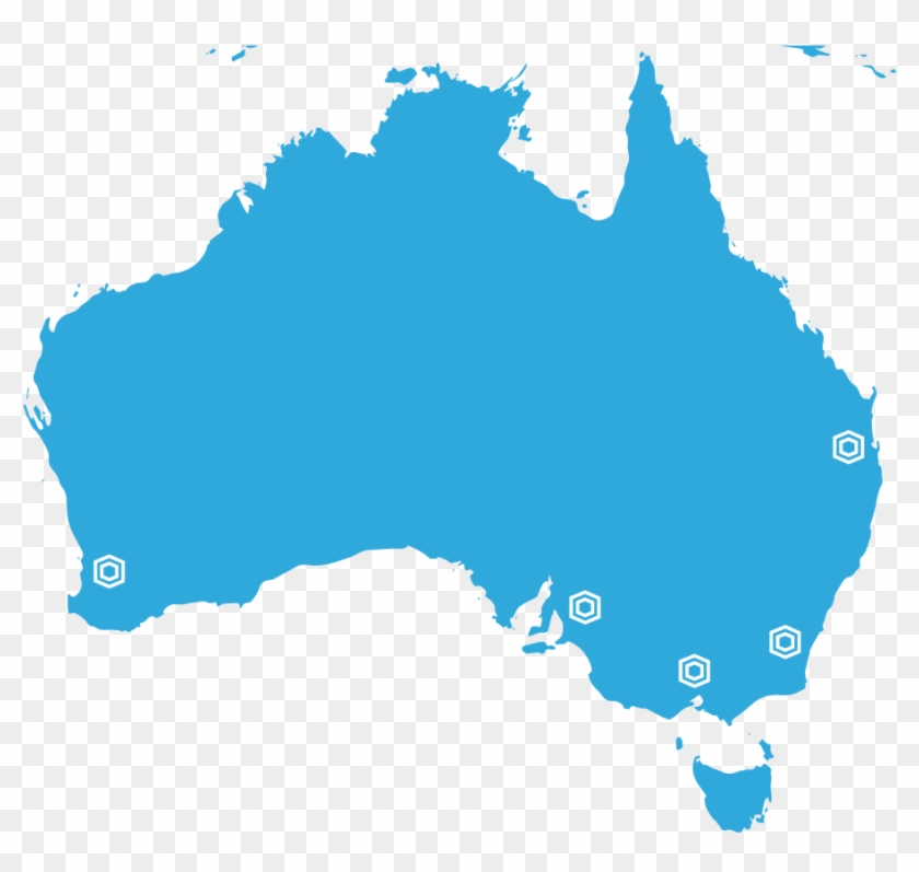 Trailer Care - Blue Map Of Australia #209427