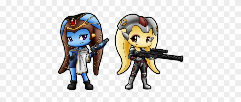 Twi'lek Kopri And Teff'ith Star Wars By Aliens Of Star - Chibi Female Star Wars #209468