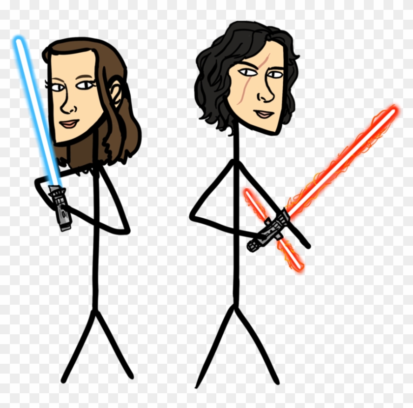 Kylo And Rey Stickmans By Maytheforcebewithyou - Rey #209618