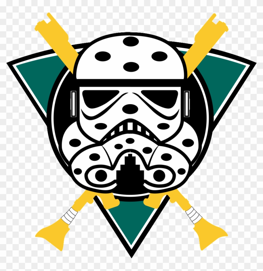 Star Wars X Nhl Anahiem Ducks Vintage Logo - Star Wars Cartoon Logo #209693