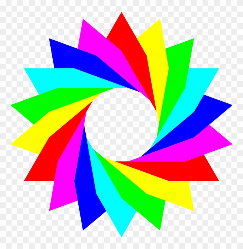 Free January 13 2013 6 Triangles Rainbow - Raibow Colour Clipart #209880