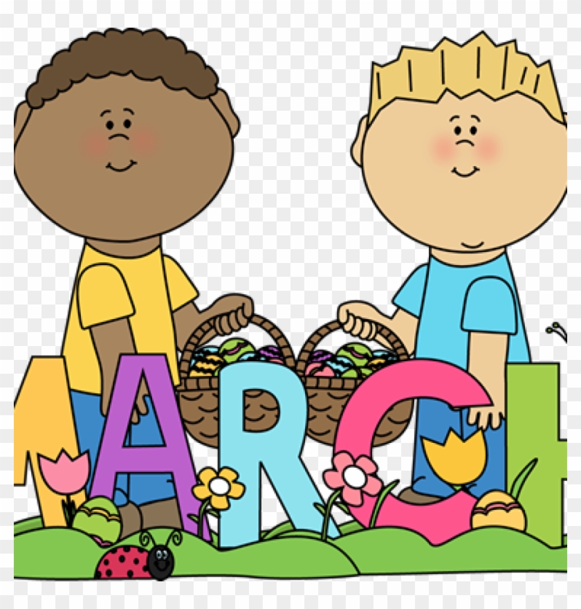 March Clipart Free Month Of March Easter Kids Clip - Clip Art #209942