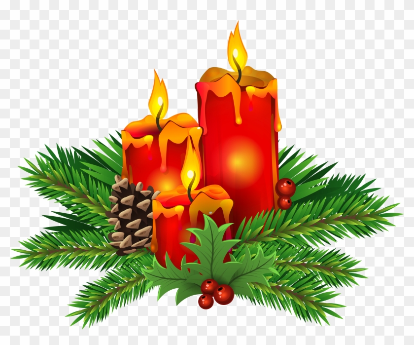 Christmas Candles Png Clip Art Image - Christmas Candle Clipart Free #210176