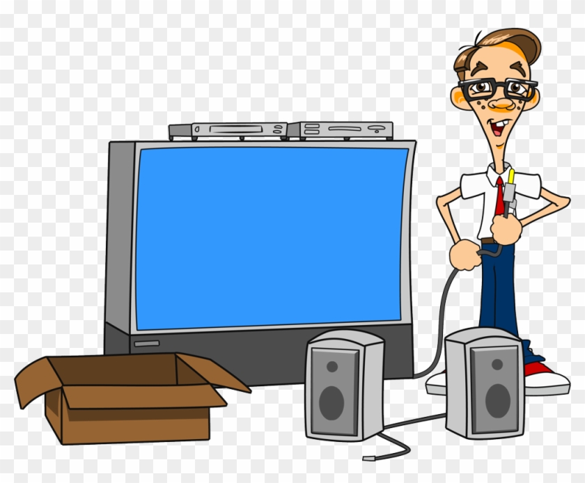 Computer Repair Sacramento - Audio Visual Technician Cartoon #210208