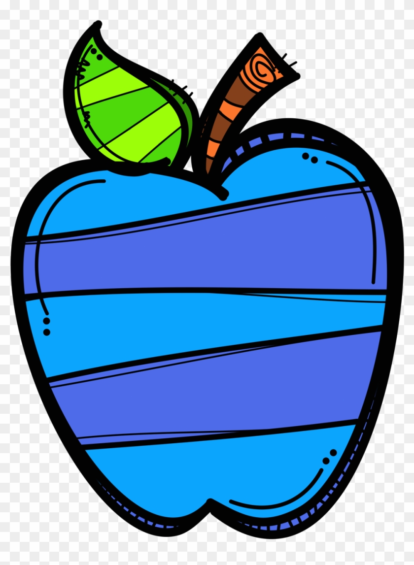 Red Apple Blue Apple - Apple Clipart Black And White #210297