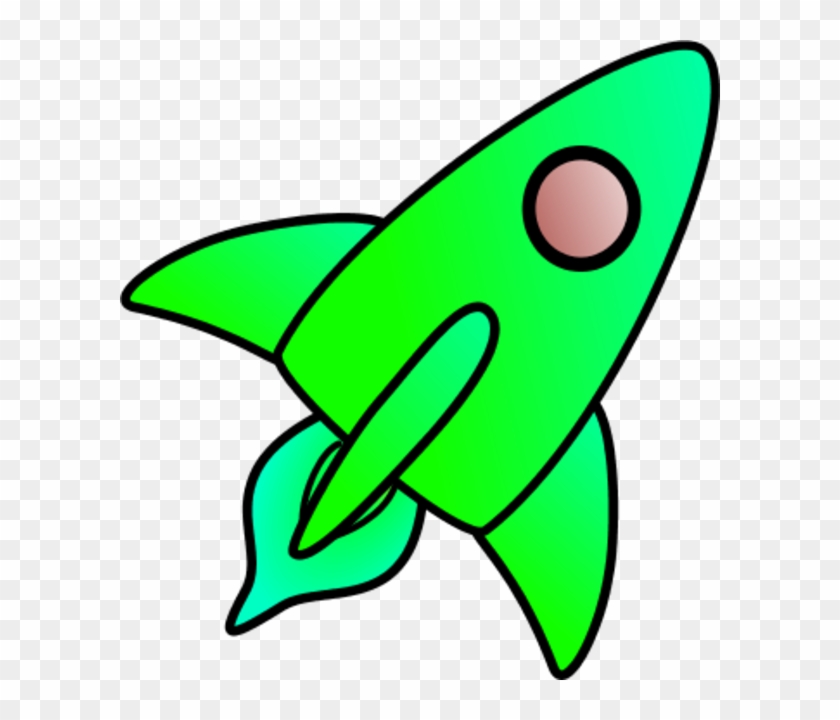 Flying Rocket Clipart - Green Rocket Clipart #210507
