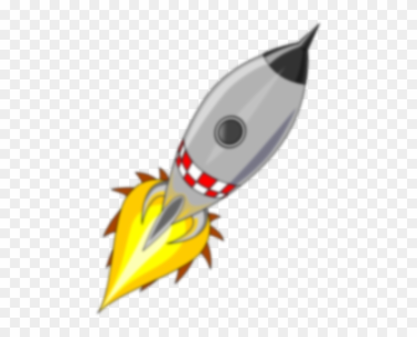 Rocket Clip Art - Spaceship Blasting Off Png #210548