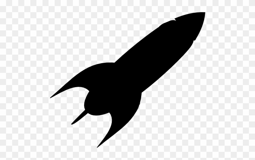 Rocket Launch Pad Clipart - Black Rocket Clip Art #210552
