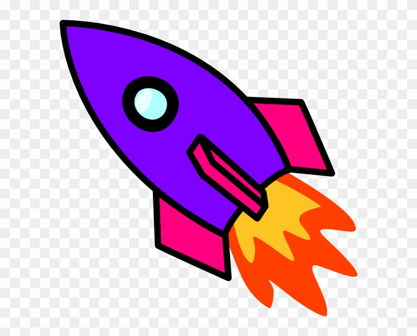 Rocket Purple Clip Art At Clker - Rocket Clip Art #210619