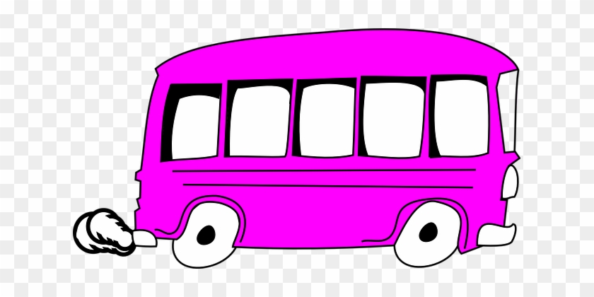 Bus School Bus Pink Transportation Vehicle - Bus Clip Art #210648
