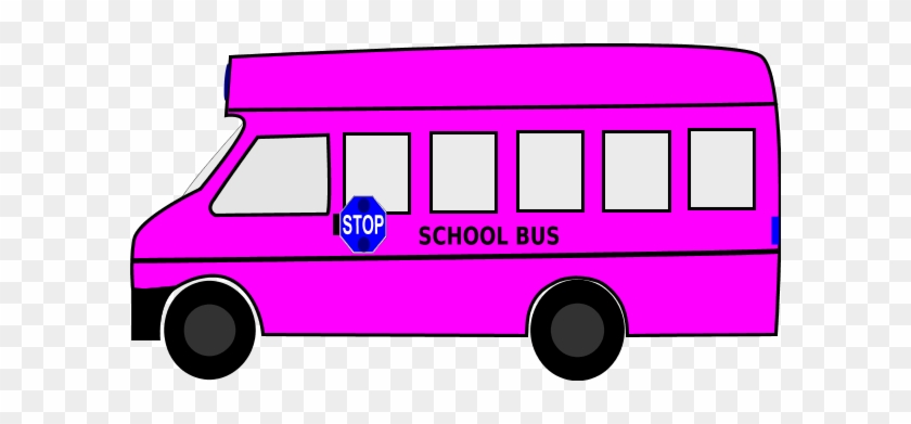 Pink Bus Clipart - School Bus Clip Art #210653
