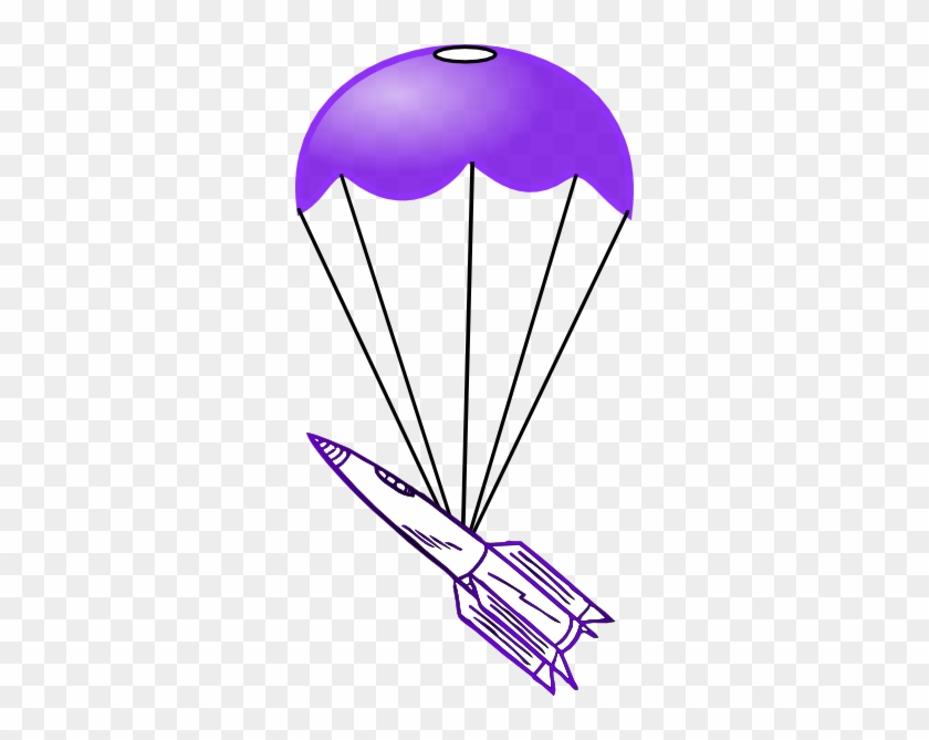 Parachute With Rocket Clip Art - Parachute On A Rocket #210656
