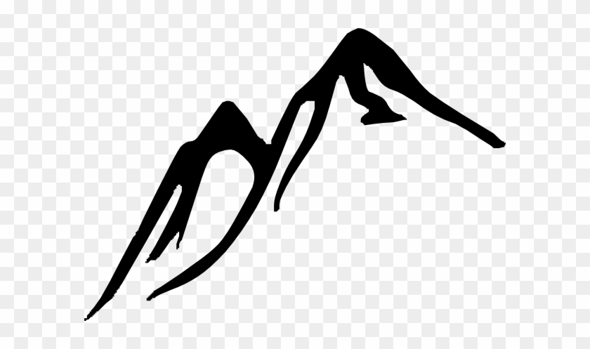 Mountain Clip Art - Mountain Drawing Black And White #210665