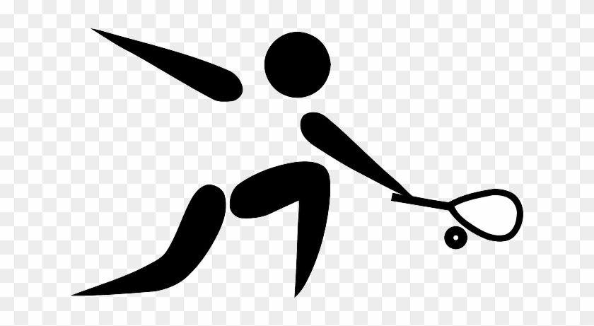 Symbol, Silhouette, Sport, Cartoon, Squash, Sports - Squash Player #210666