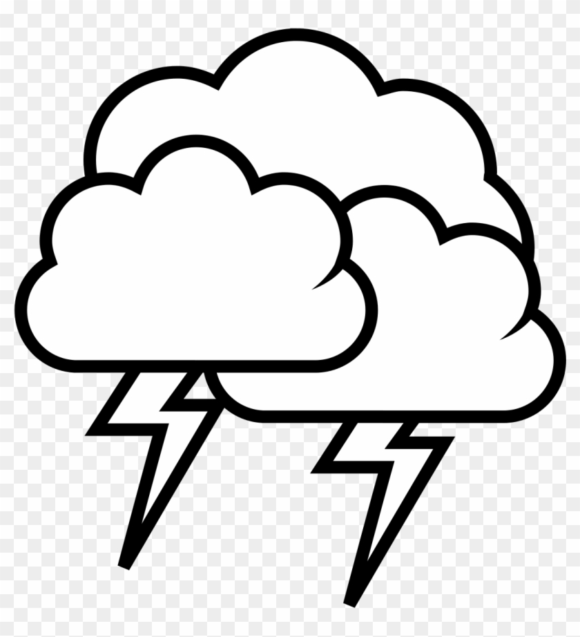 Cloud Clipart Black And White Thunderstorm Cloud Rain - Cloud Clipart Black And White Thunderstorm Cloud Rain #210670