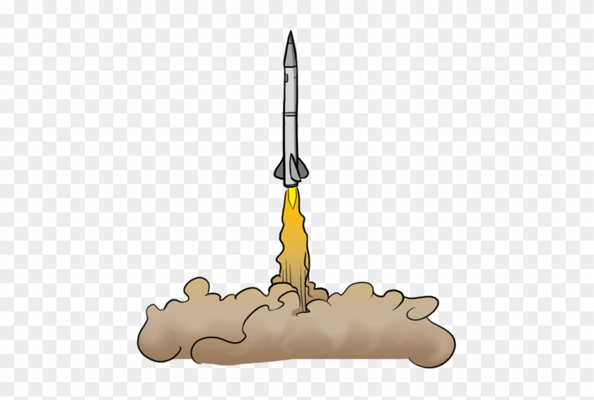 A Rocket Blasting Off Into Space - Missile #210678