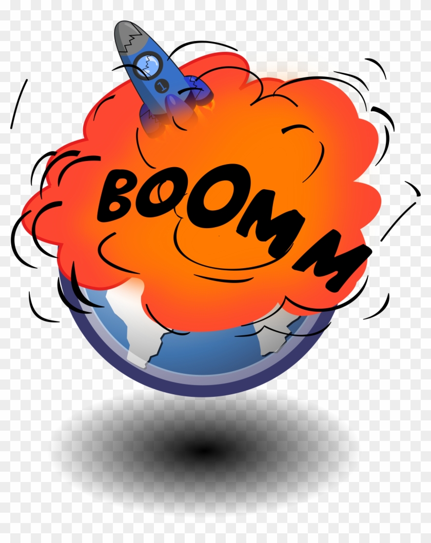 Rocket Explosion Clipart - Earth Exploding Clip Art #210711