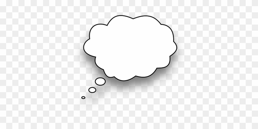 Thinking Speech Bubble Comic Bubbles Speec - Thought Bubble Black Background #210956