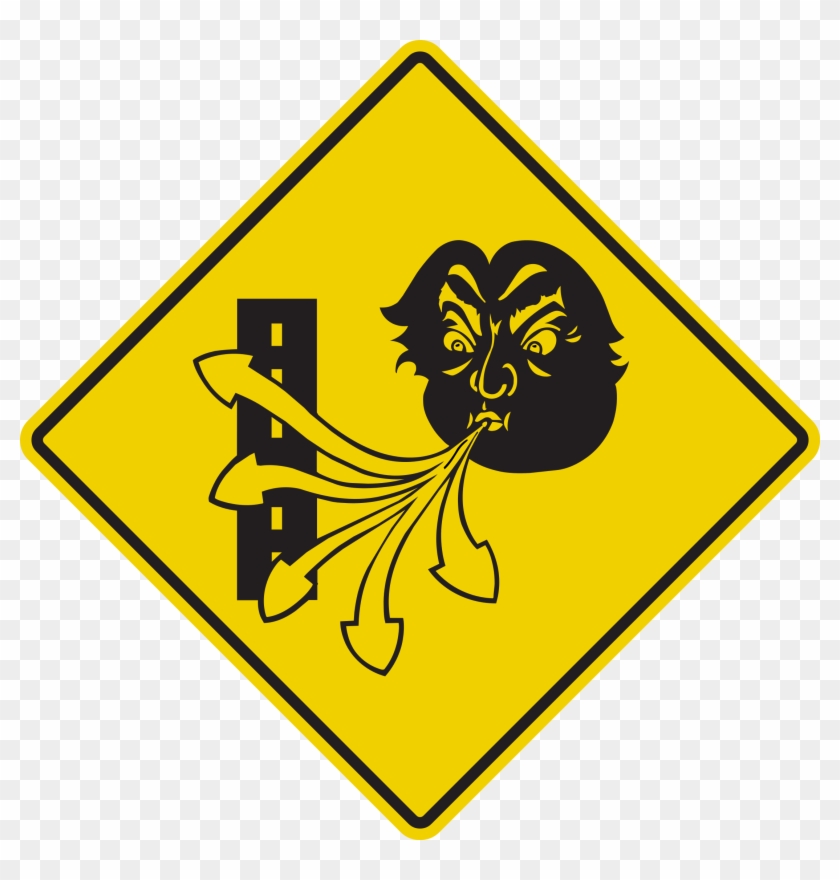 Gust Of Wind Clipart Transparent - Caution High Winds Sign Quebec #211012