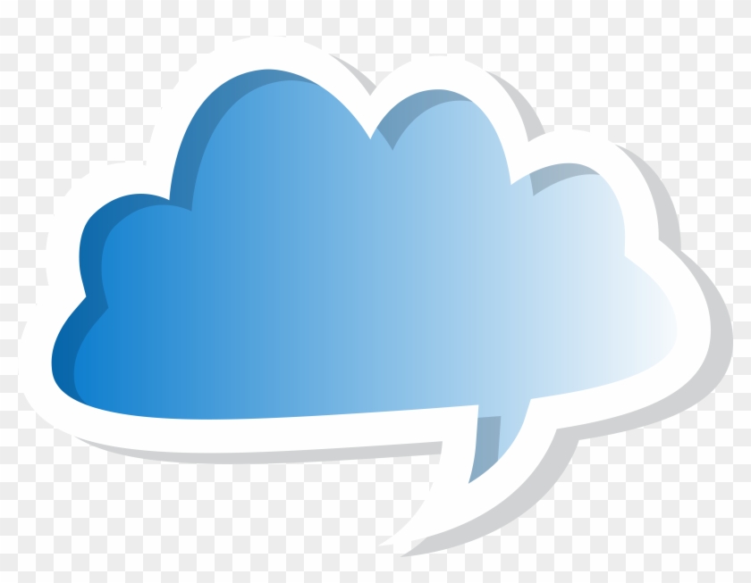 Cloud Bubble Speech Blue Png Clip Art Imageu200b Gallery - Bubble Speech Cloud Png #211023