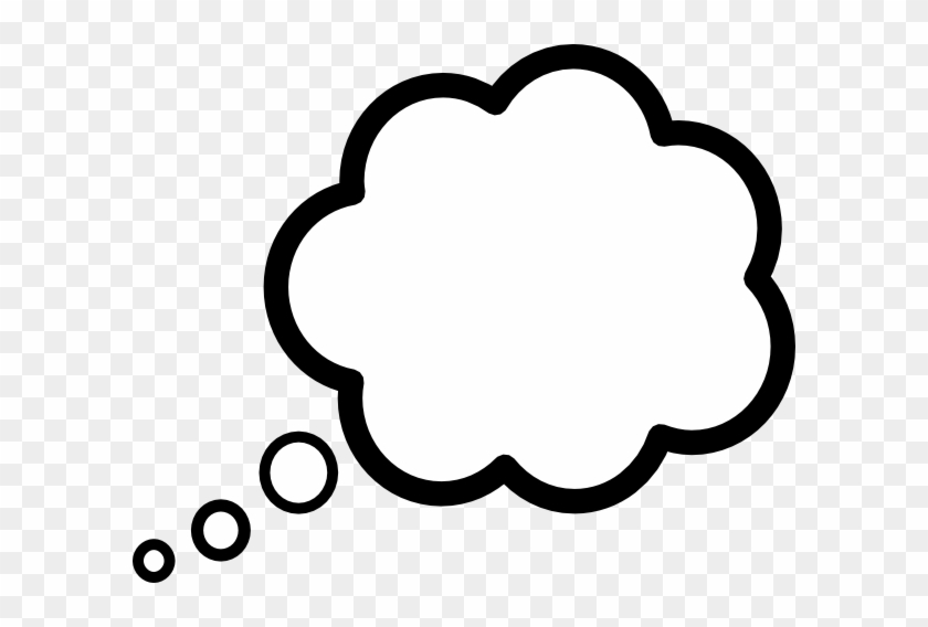 Cloud Left Clip Art - Thought Bubble #211168