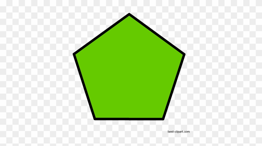 Free Green Pentagon Clip Art - Polígonos Png #211171