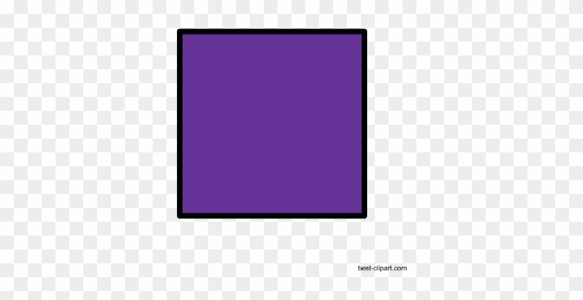 Purple Square Free Clipart Image - Electric Blue #211174