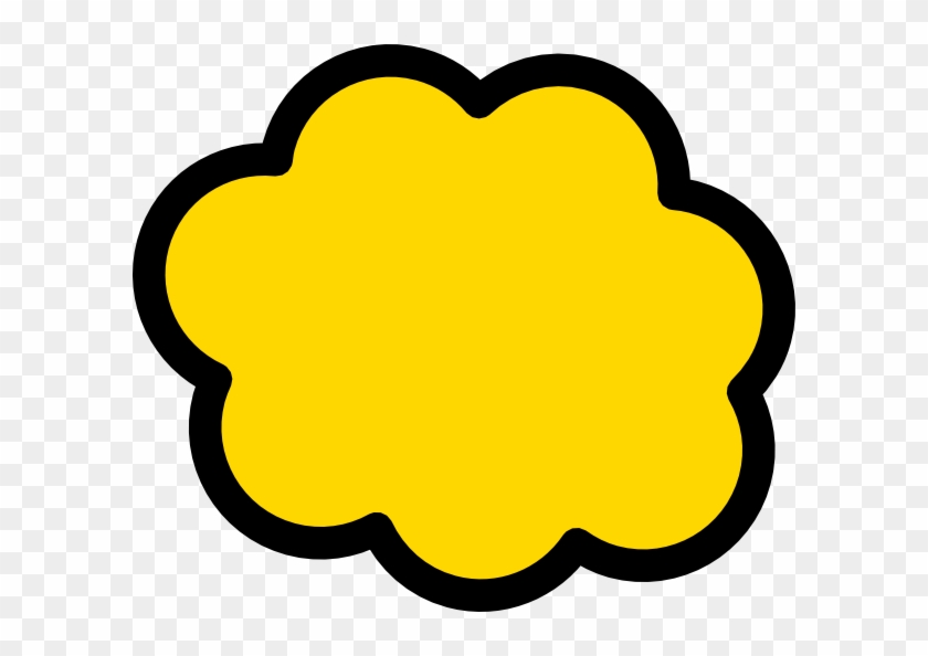 Orange-yellow Cloud Clip Art At Clker - Yellow Cloud Vector Png #211223