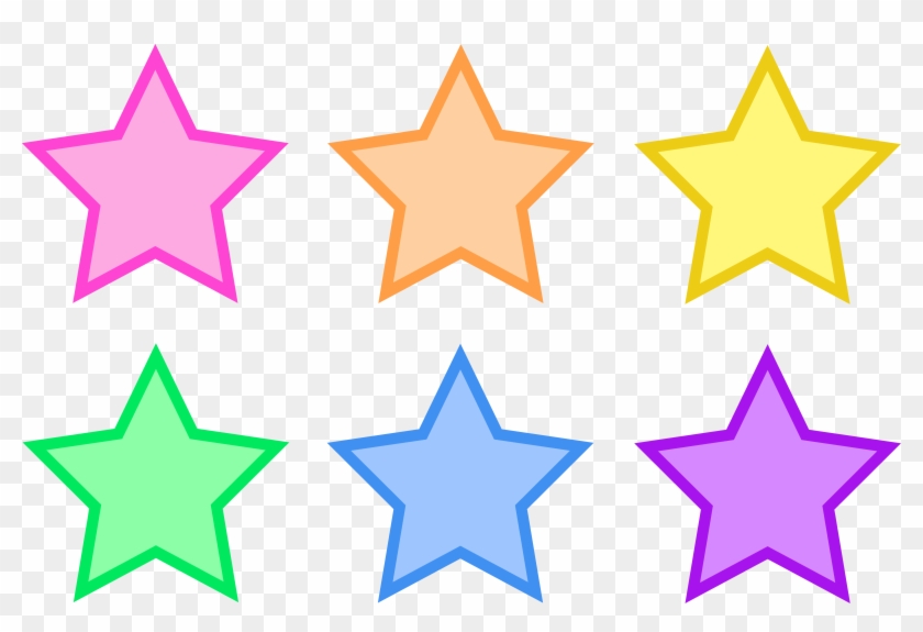 Ufo Clipart Pastel Rainbow - Colorful Stars Clipart #211256