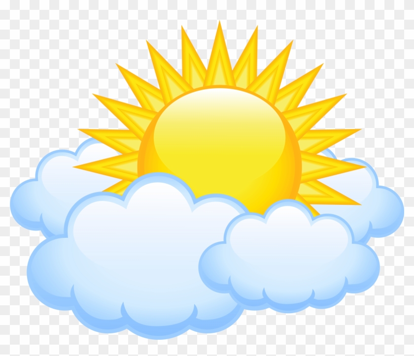 Sun With Clouds Transparent Png Picture - Sun And Clouds Clipart #211289