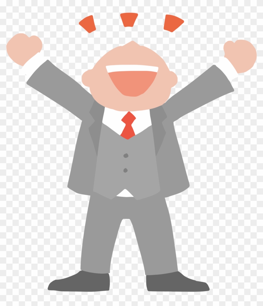 This Free Icons Png Design Of Ecstatic Business Man - Profit #211312