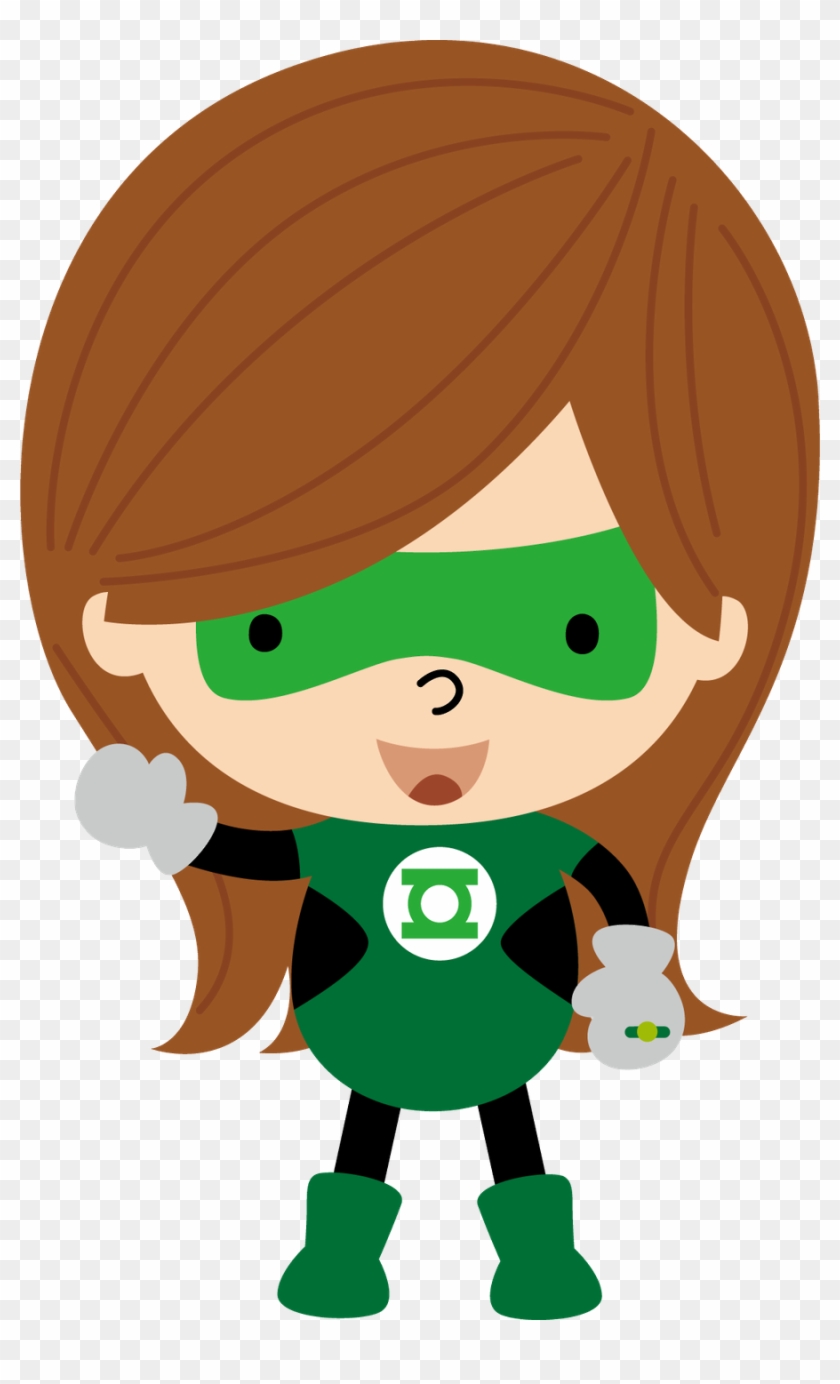 Minus Superhero Cartoon, Superhero Clipart, Superhero - Green Lantern Clipart Girl #1341451