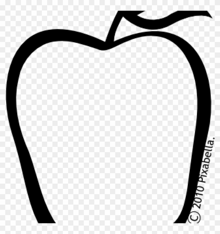 Apple Clipart Black And White Teacher Apple Clipart - Clip Art Black And White #1341553