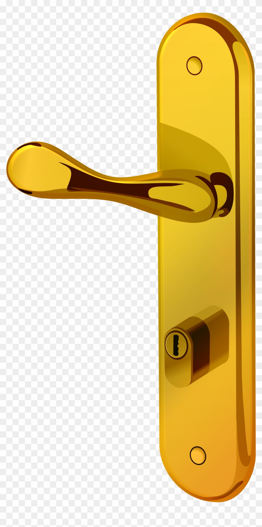 Gold Door Handle Png Clip Art - Clip Art #1341589