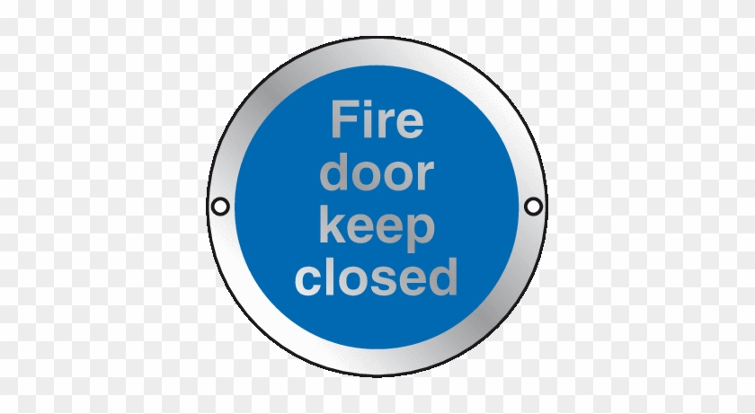 Prestige Anodized Silver Fire Door Keep Closed Sign - Fire Escape Keep Clear Sign #1341613