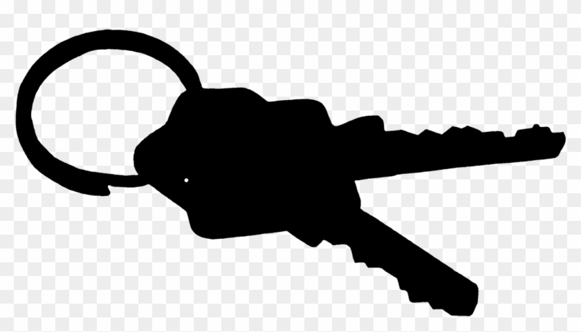 Key,keychain,house Keys,door Key,keys,metal,close Up - Llaves Silueta Png #1341621