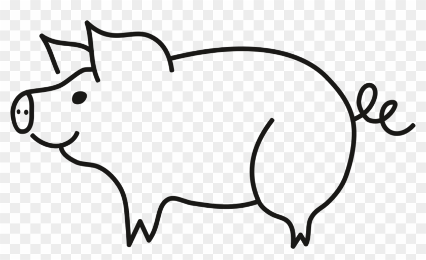 National Pig Day Drawing Piggy Bunny Coloring Book - Drawing Of A Piglet #1341772