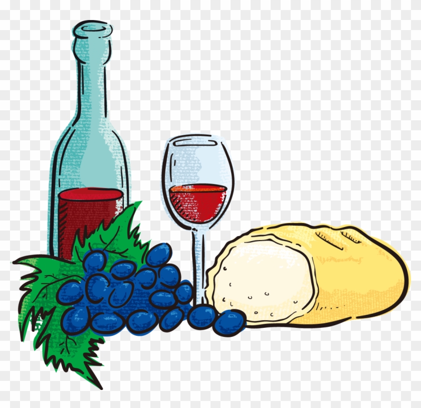 Paintbrush Clipart Paint Bottle - Bread And Wine Clip Art #1341837