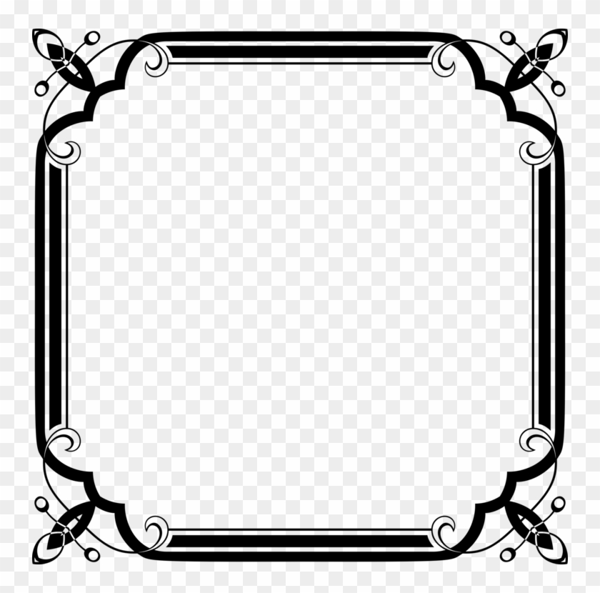 Calligraphic Frames And Borders Picture Frames Painting - Art Nouveau Png #1341852