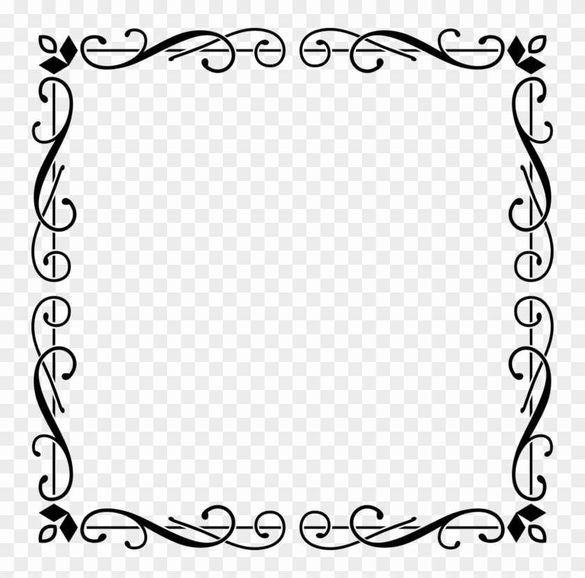 Borders And Frames Picture Frames Decorative Arts Ornament - Elegant Border Design Png #1341871