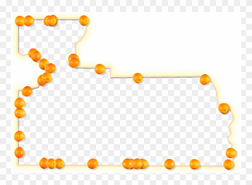 A Map Of Orange With A Yellow-orange Glow Border And - A Map Of Orange With A Yellow-orange Glow Border And #1341880