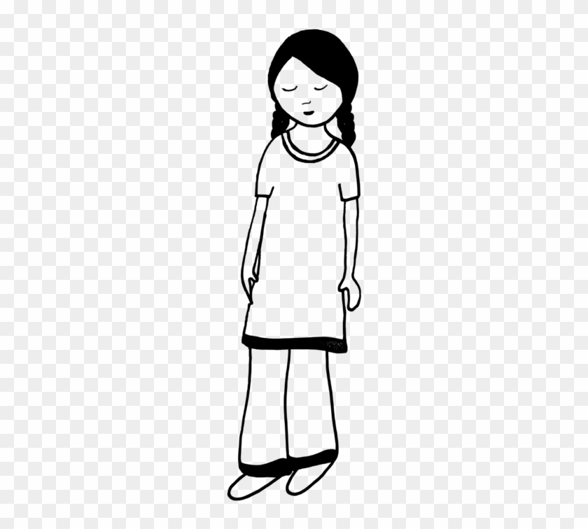 All Photo Png Clipart - Black And White Clipart A Sad Girl #1341937