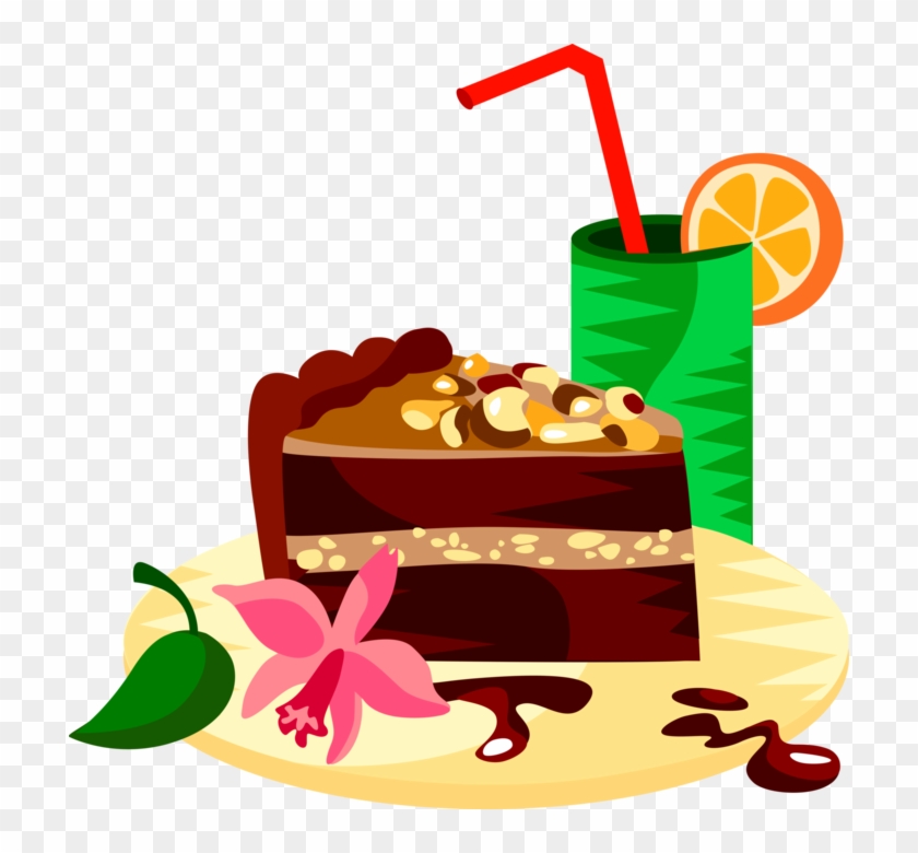 German Chocolate Cake Royalty Free Vector Clip Art - Chocolate Cake Clip Art #1341938