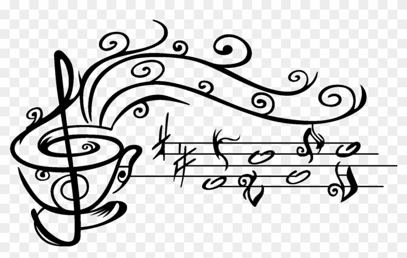 Vinilo Taza De Café Con Notas Musicales Art Music, - Tazas Decoradas Con Notas Musicales #1341941
