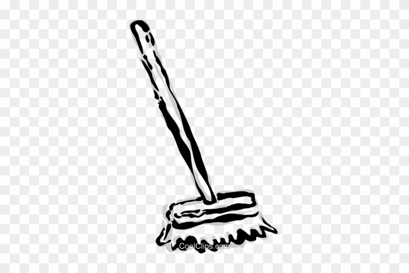 Push Broom Royalty Free Vector Clip Art Illustration - Clip Art #1341988