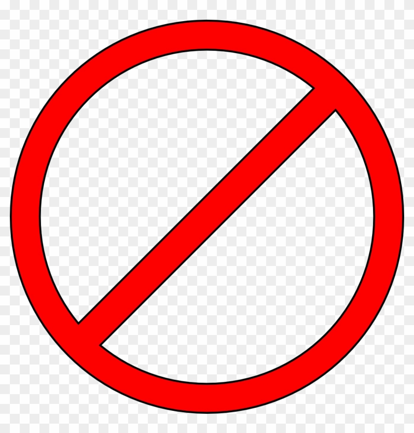 Stop Sign Png - Prohibition Symbol #1342006