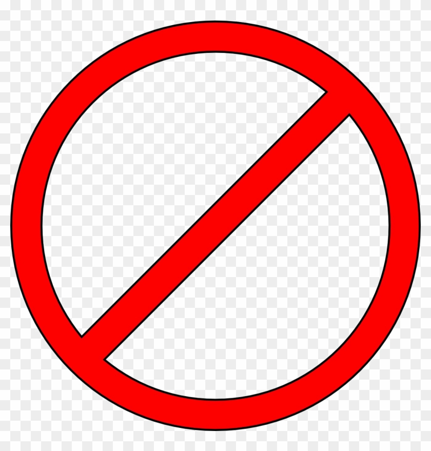 Stop Sign Png - Prohibition Symbol #1342006