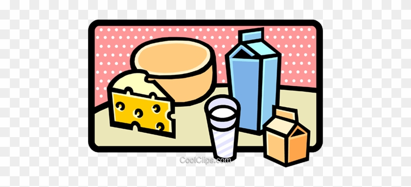 Carton Of Milk And Cheese Royalty Free Vector Clip - Derivados Do Leite Vetor #1342015