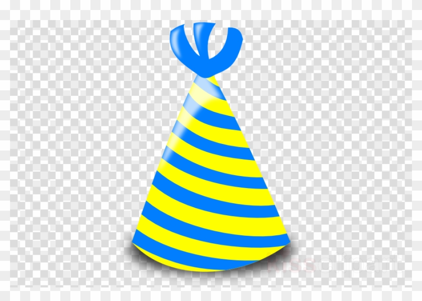 Birthday Hats Line Transparent Background Clipart Party - Blue Birthday Cap Png #1342036